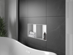 Mexen X-Wall-NR raft încastrat fără flanșă cu poliță 60 x 30 cm, alb - 1921603010S