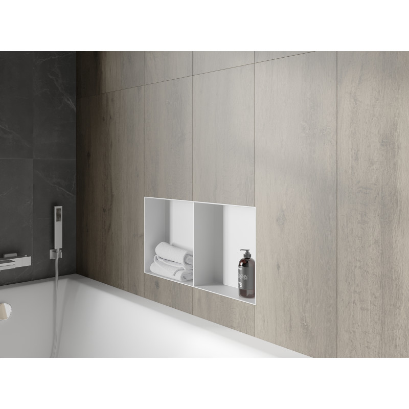 Mexen X-Wall-NR raft încastrat fără flanșă cu raft 60 x 30 cm, alb - 1921603010S