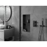 Mexen X-Wall-NR raft incastrat fără flanșă cu poliță 60 x 30 cm, negru - 1971603010S
