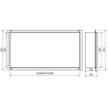 Mexen X-Wall-NR perem nélküli falba süllyesztett polc 75 x 30 cm, inox - 1911753010