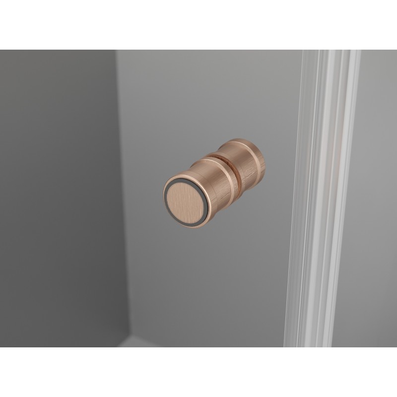 Mexen Mist-F ușă de duș pliabilă dreaptă 60 cm, transparent, cupru periat - 8A6-060-000-65-00-P