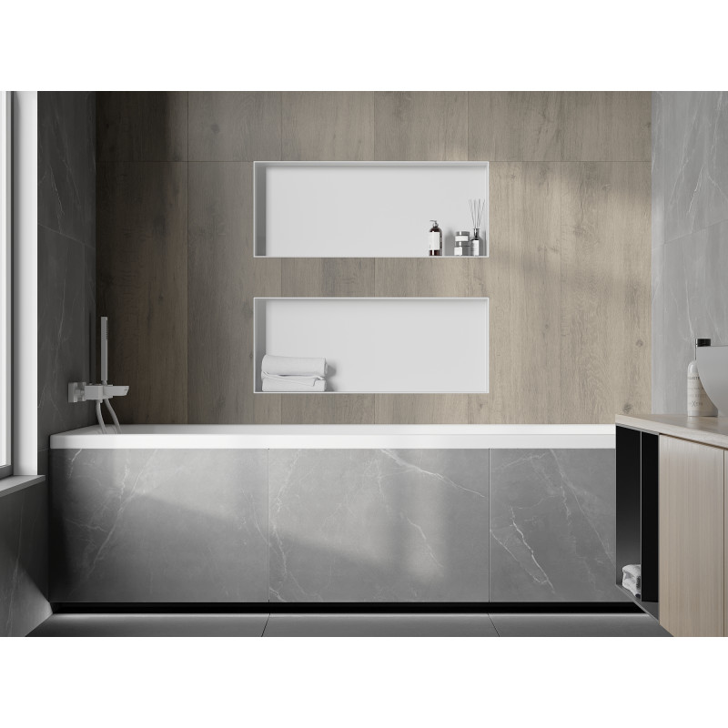Mexen X-Wall-NR raft nișat fără flanșă 75 x 30 cm, alb - 1921753010
