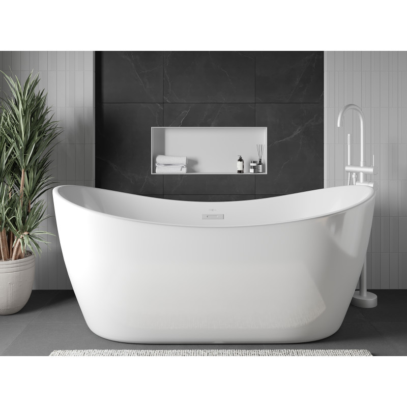 Mexen X-Wall-NR raft nișat fără flanșă 75 x 30 cm, alb - 1921753010