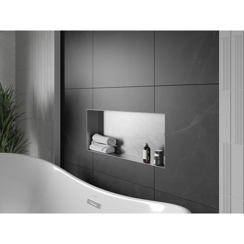 Mexen X-Wall-NR keret nélküli fali polc 75 x 30 cm, inox - 1911753010