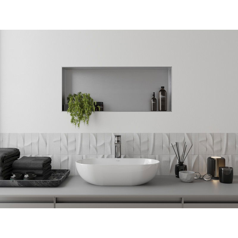 Mexen X-Wall-NR perem nélküli fülke polc 75 x 30 cm, inox - 1911753010