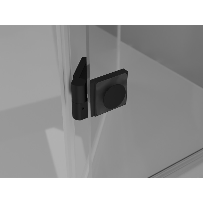 Mexen Mist-F ușă de duș pliabilă dreapta 60 cm, ramă neagră, negru - 8A6-060-000-70-70-P