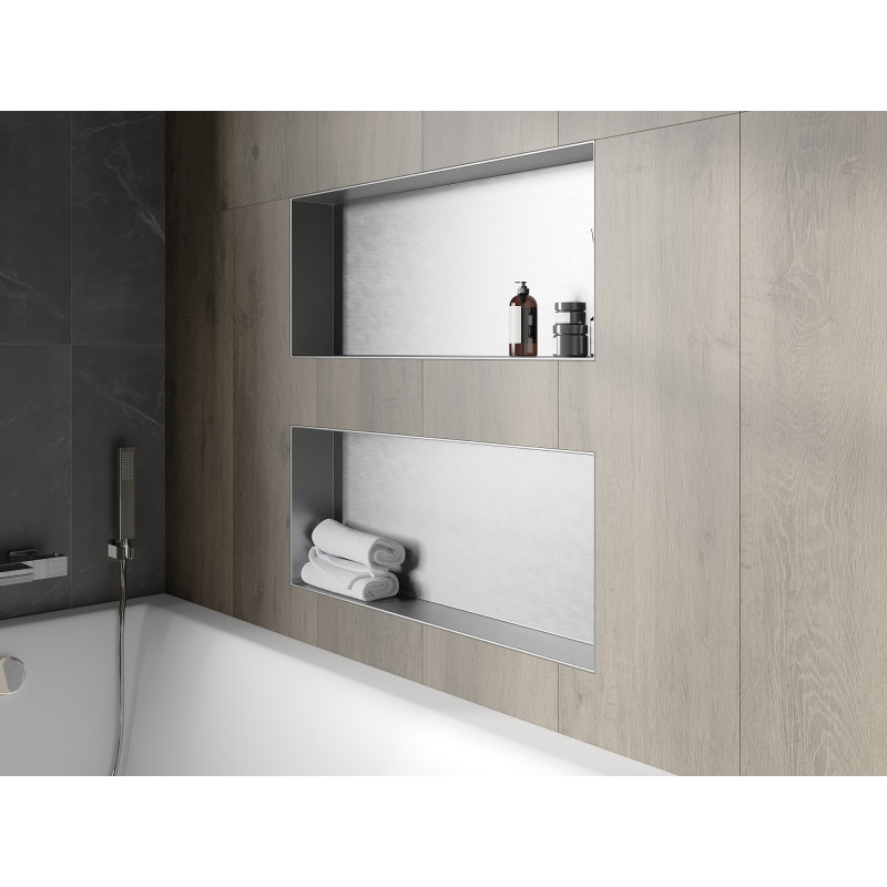 Mexen X-Wall-NR raft nișă fără flanșă 75 x 30 cm, inox - 1911753010