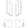 Mexen Mist-F ușă de duș pliabilă dreapta 75 cm, grilă neagră, neagru - 8A6-075-000-70-77-P