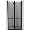 Mexen Mist-F ușă de duș pliabilă dreapta 75 cm, grilă neagră, neagru - 8A6-075-000-70-77-P