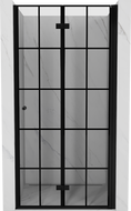 Mexen Mist-F ușă de duș pliabilă dreapta 95 cm, grilaj negru, negru - 8A6-095-000-70-77-P