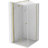Cabina de duș Mexen Mist-F T pliabilă stânga 85 x 85 cm, transparentă, aurie - 8A6T-085-085-50-00-L