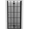 Mexen Mist-F uși de duș pliante dreapta 110 cm, grilaj negru, negru - 8A6-110-000-70-77-P