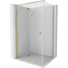 Cabină de duș pliabilă stânga Mexen Mist-F T 100 x 70 cm, transparent, aurie - 8A6T-100-070-50-00-L
