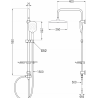 Mexen T22 coloană de duș, Neagră - 798222293-70