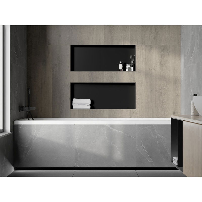 Mexen X-Wall-NR raft în nișă fără margine 75 x 30 cm, negru - 1971753010