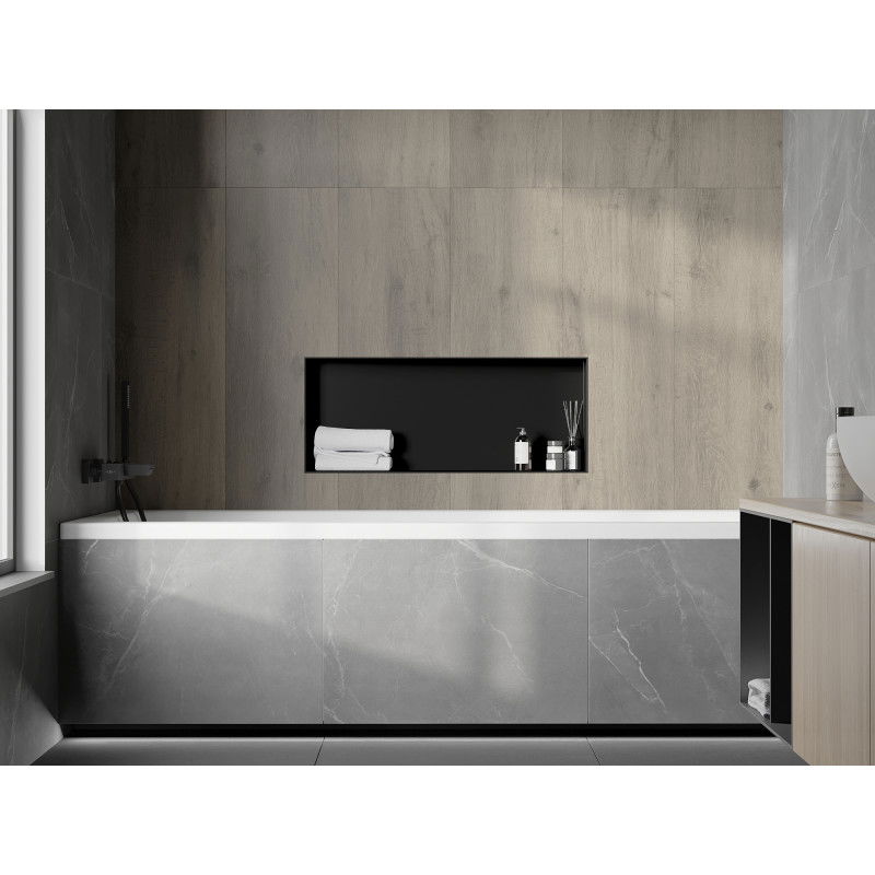 Mexen X-Wall-NR raft în nișă fără margine 75 x 30 cm, negru - 1971753010