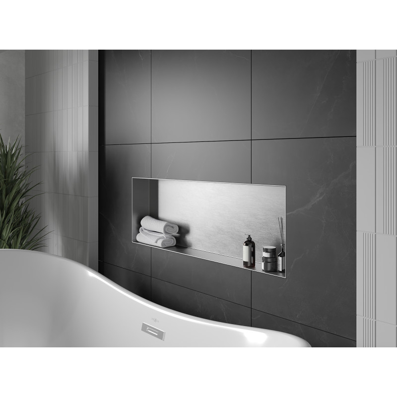 Mexen X-Wall-NR falcos polc perem nélkül 90 x 30 cm, inox - 1911903010