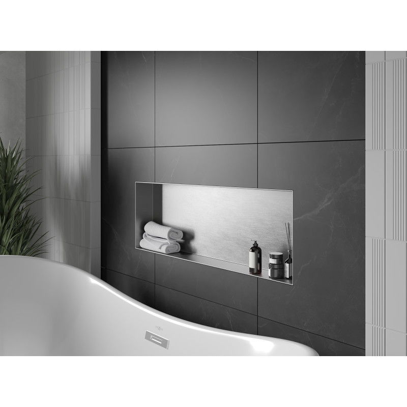 Mexen X-Wall-NR raft încastrat fără brida 90 x 30 cm, inox - 1911903010