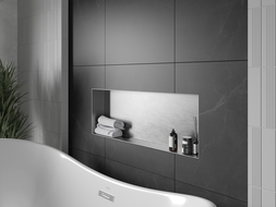 Mexen X-Wall-NR raft încastrat fără guler de mascare 90 x 30 cm, inox - 1911903010