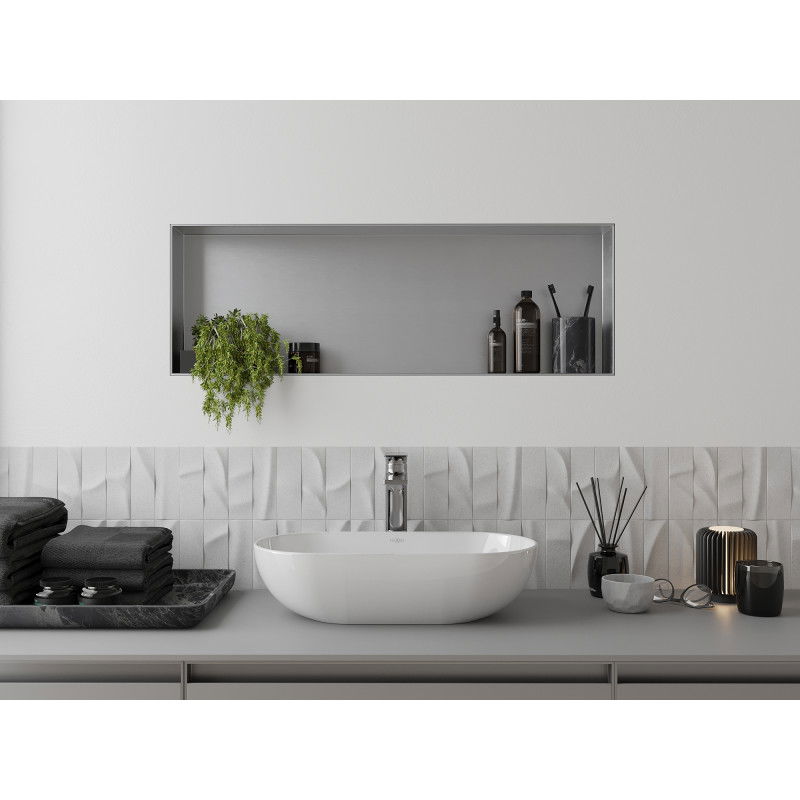 Mexen X-Wall-NR raft încastrat fără brida 90 x 30 cm, inox - 1911903010