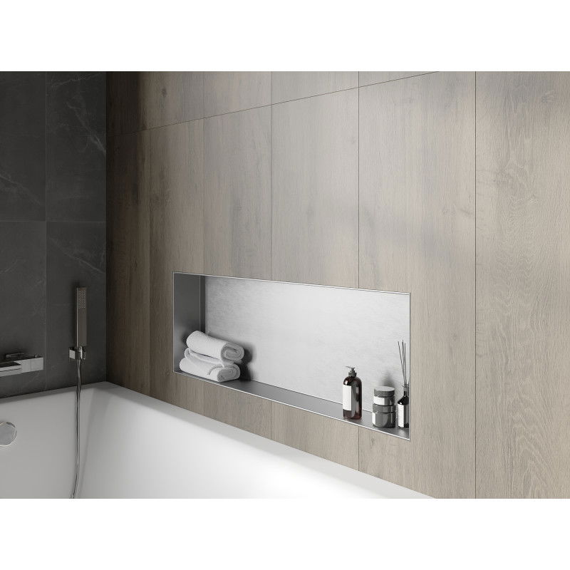 Mexen X-Wall-NR raft încastrat fără brida 90 x 30 cm, inox - 1911903010