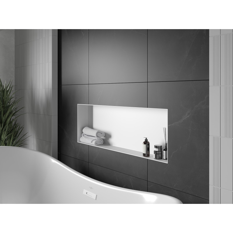 Mexen X-Wall-NR falcolpolc perem nélkül 90 x 30 cm, fehér - 1921903010