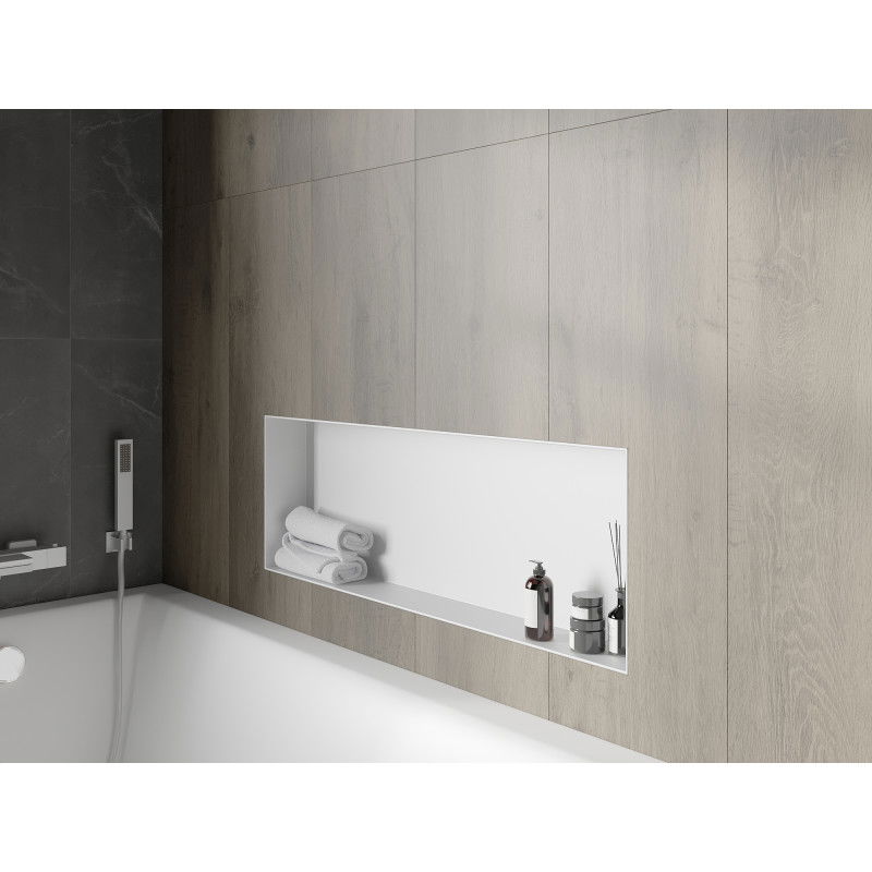 Mexen X-Wall-NR raft încastrat fără flanșă 90 x 30 cm, alb - 1921903010