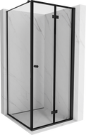 Mexen Mist-F T cabină de duș pliabilă dreapta 75 x 75 cm, cadru negru, negru - 8A6T-075-075-70-70-P