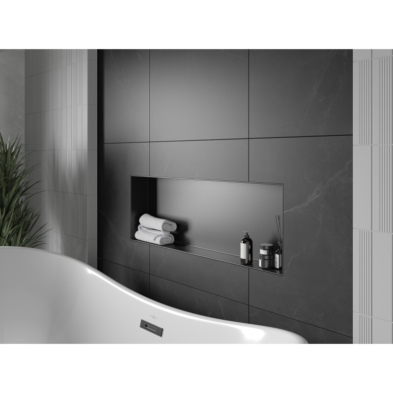 Mexen X-Wall-NR raft încastrat fără ramă 90 x 30 cm, negru - 1971903010