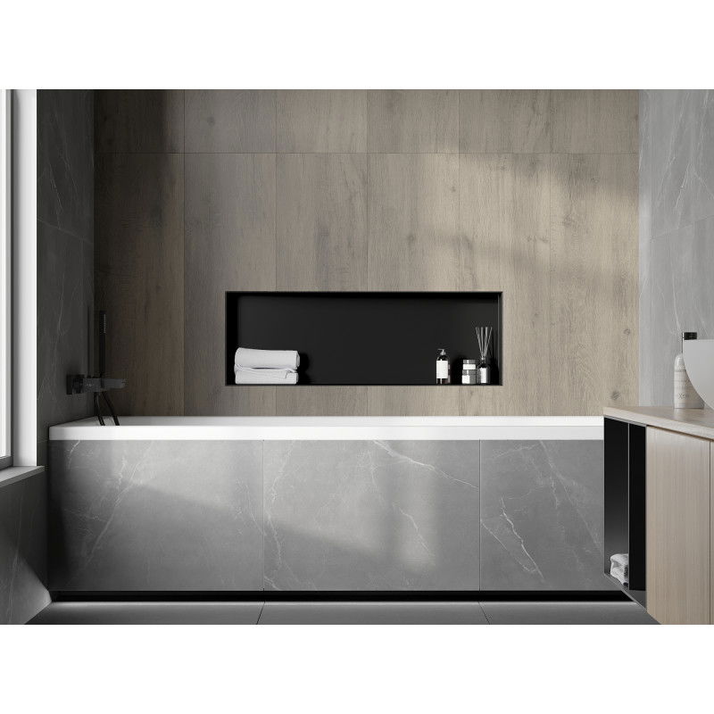 Mexen X-Wall-NR raft încastrat fără flanșă 90 x 30 cm, negru - 1971903010