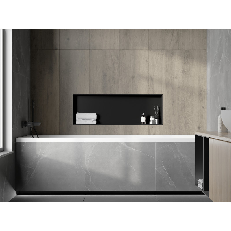 Mexen X-Wall-NR raft încastrat fără ramă 90 x 30 cm, negru - 1971903010