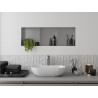 Mexen X-Wall-NR raftă de colț fără flanșă cu poliță 90 x 30 cm, inox - 1911903010S