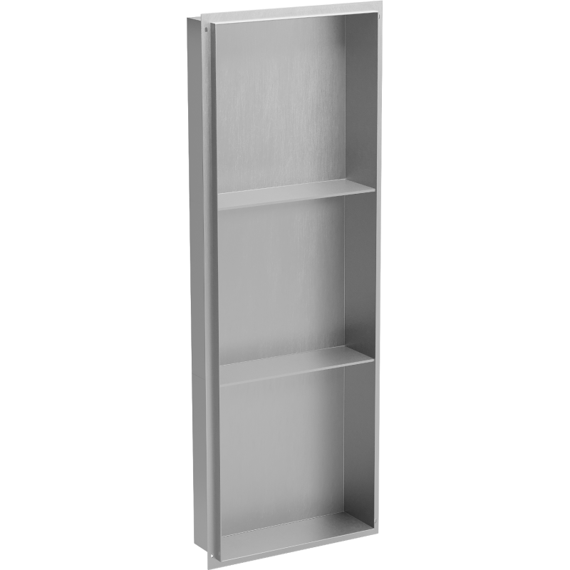 Mexen X-Wall-NR perem nélküli, polcos, falba süllyesztett polc 90 x 30 cm, inox - 1911903010S