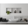 Mexen X-Wall-NR raft nișat fără flanșă cu poliță 90 x 30 cm, alb - 1921903010S