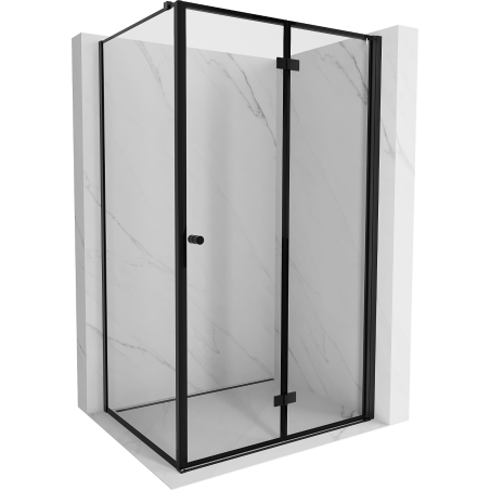 Cabină de duș pliată dreaptă Mexen Mist-F T 120 x 90 cm, ramă neagră, neagră - 8A6T-120-090-70-70-P