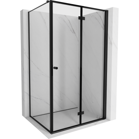 Mexen Mist-F T cabină de duș pliabilă dreapta 75 x 95 cm, cadru negru, negru - 8A6T-075-095-70-70-P