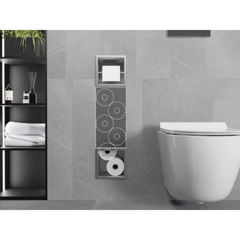 Mexen X-Wall-BP WC-papírtartó magazinnal, inox - 1914