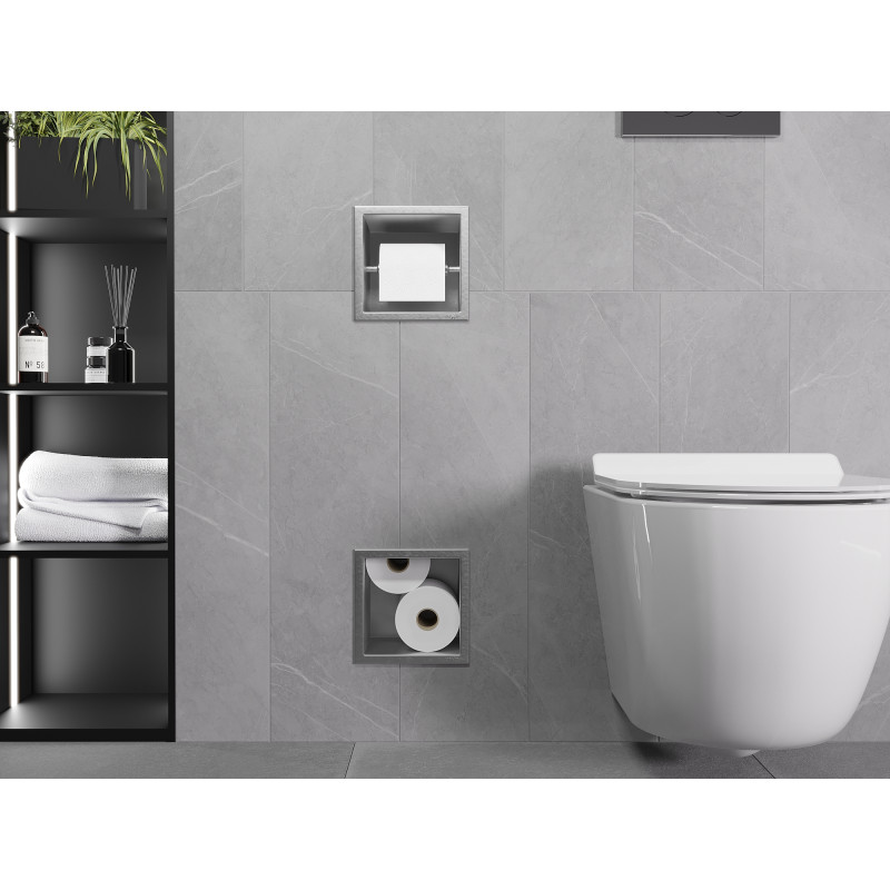 Mexen X-Wall-BP wc papírtartó tárhellyel, inox - 1914