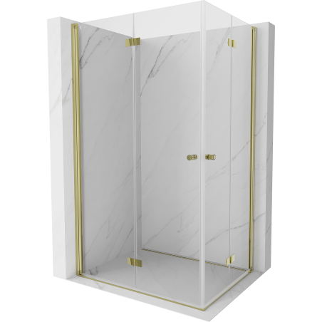 Cabină de duș pliabilă Mexen Mist-F Duo 120 x 90 cm, transparent, auriu - 8A6-120L-090P-50-00
