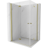 Cabină de duș pliabilă Mexen Mist-F Duo 120 x 90 cm, transparent, auriu - 8A6-120L-090P-50-00