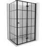Mexen Mist-F T cabină de duș pliabilă dreapta 85 x 80 cm, grilaj negru, negru - 8A6T-085-080-70-77-P