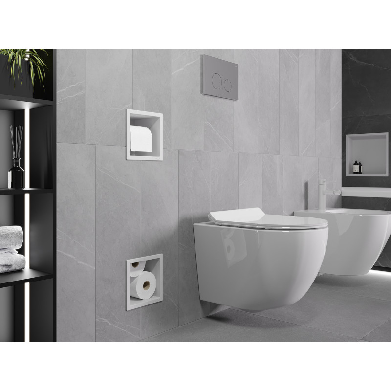 Mexen X-Wall-BP suport hârtie igienică cu distribuitor, alb - 1924
