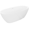 Mexen Luvo Slim szabadon álló kád 170 x 75 cm, fehér, fehér túlfolyó - 52801707500-20