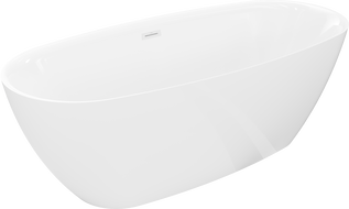 Mexen Luvo Slim szabadon álló kád 170 x 75 cm, fehér, fehér túlfolyó - 52801707500-20