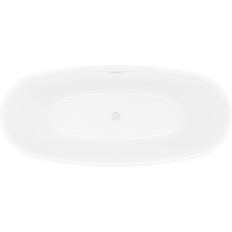 Mexen Luvo Slim szabadon álló kád 170 x 75 cm, fehér, fehér túlfolyó - 52801707500-20