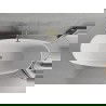 Mexen Luvo Slim szabadon álló kád 170 x 75 cm, fehér, arany túlfolyó - 52801707500-50
