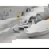 Mexen Luvo Slim szabadon álló kád 170 x 75 cm, fehér, arany szálcsiszolt túlfolyó - 52801707500-55
