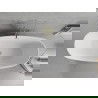 Mexen Luvo Slim szabadon álló kád 170 x 75 cm, fehér, arany szálcsiszolt túlfolyó - 52801707500-55