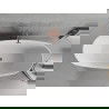 Mexen Luvo Slim szabadon álló kád 170 x 75 cm, fehér, rózsaarany túlfolyó - 52801707500-60