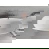 Mexen Luvo Slim szabadon álló kád 170 x 75 cm, fehér, gun gray kefélt túlfolyó - 52801707500-66